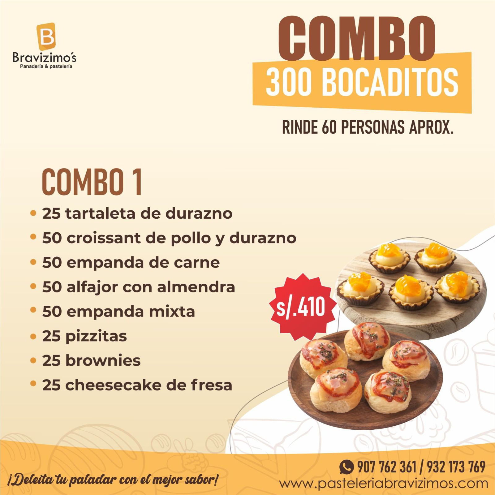 COMBO 1 – 300 BOCADITOS