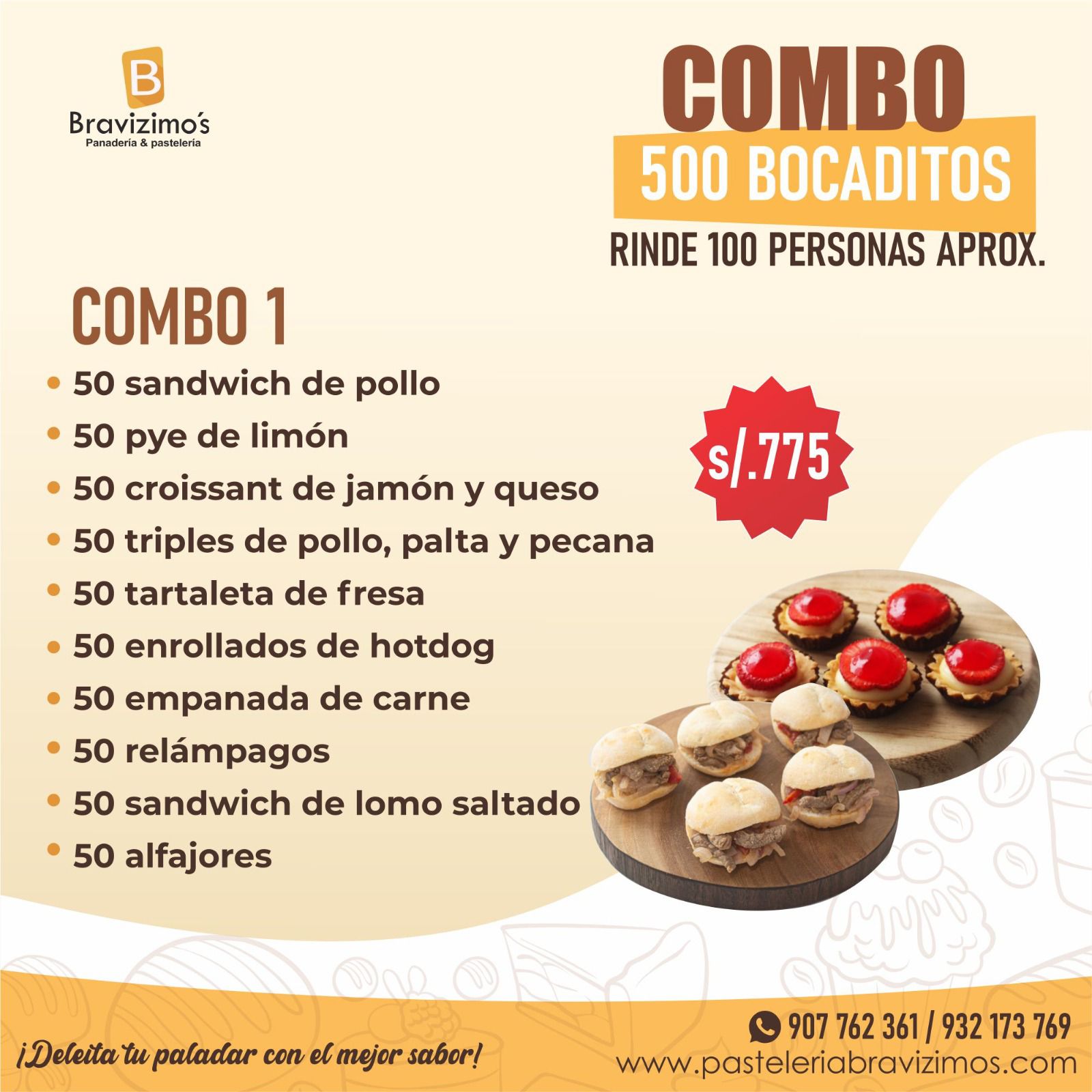 COMBO 1 – 500 BOCADITOS