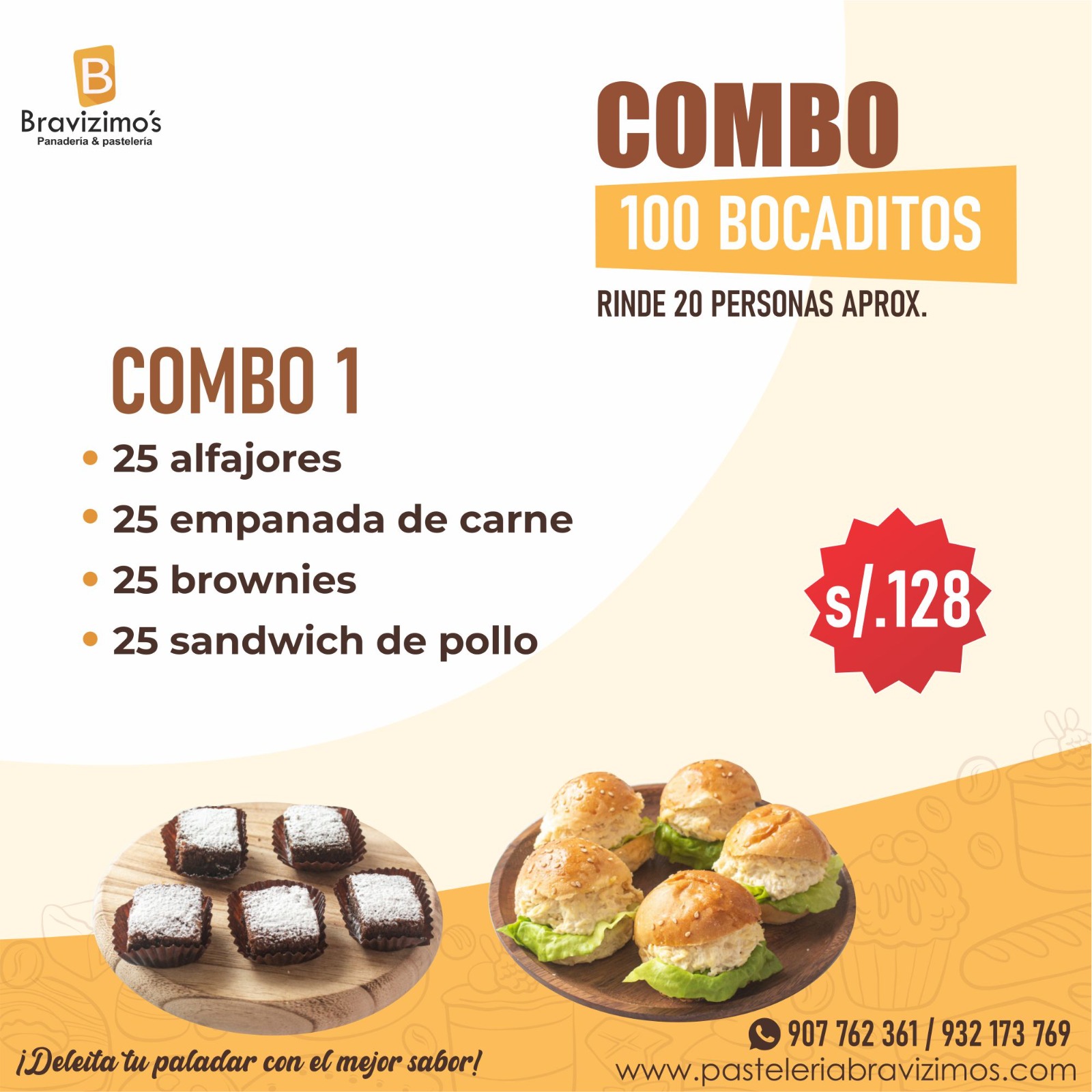 COMBO 1 – 100 BOCADITOS