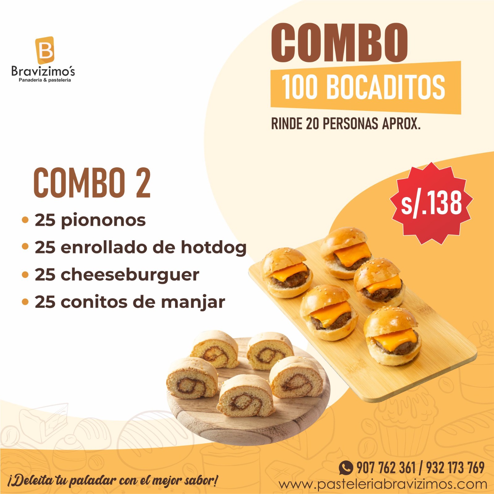 COMBO 2 – 100 BOCADITOS