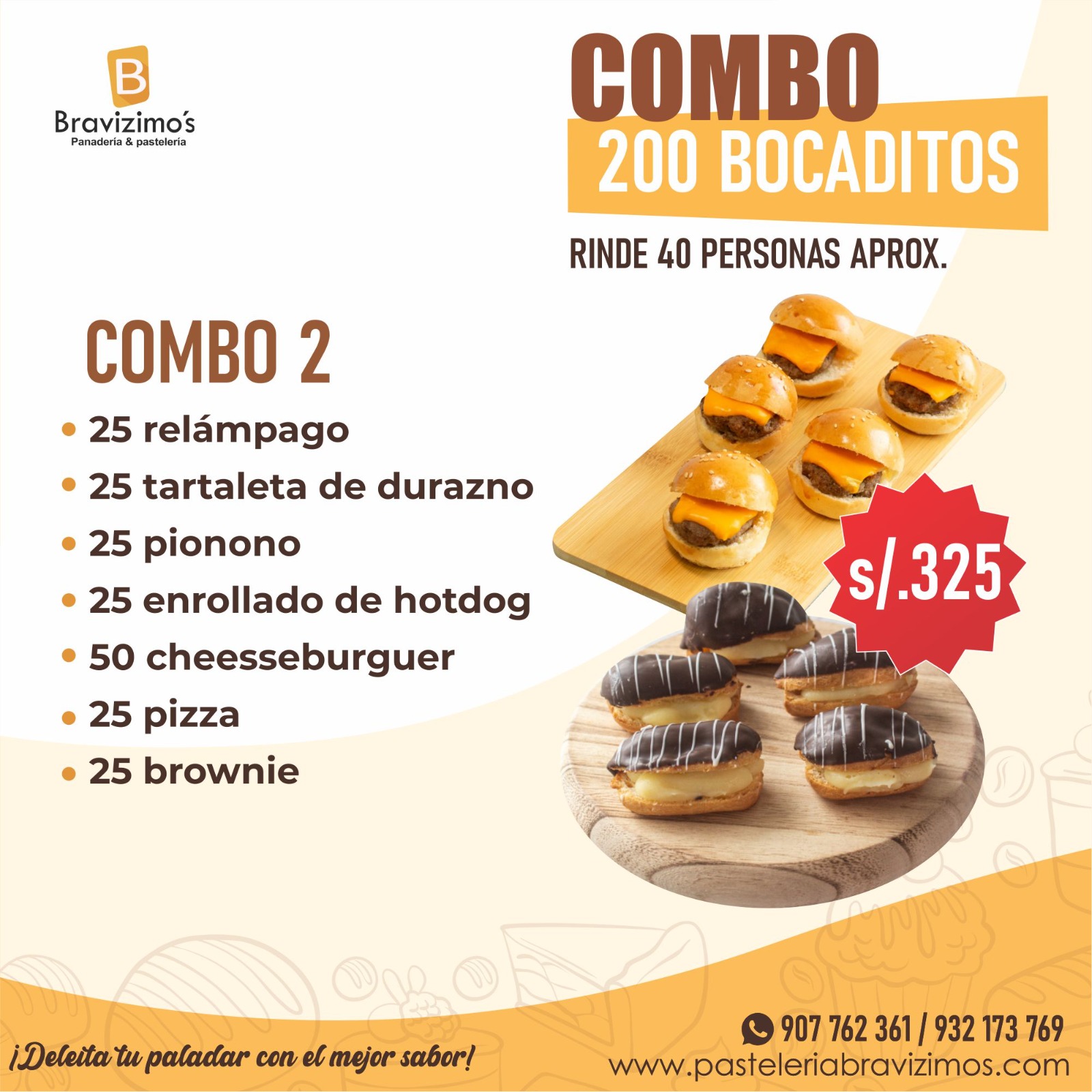 COMBO 2 – 200 BOCADITOS