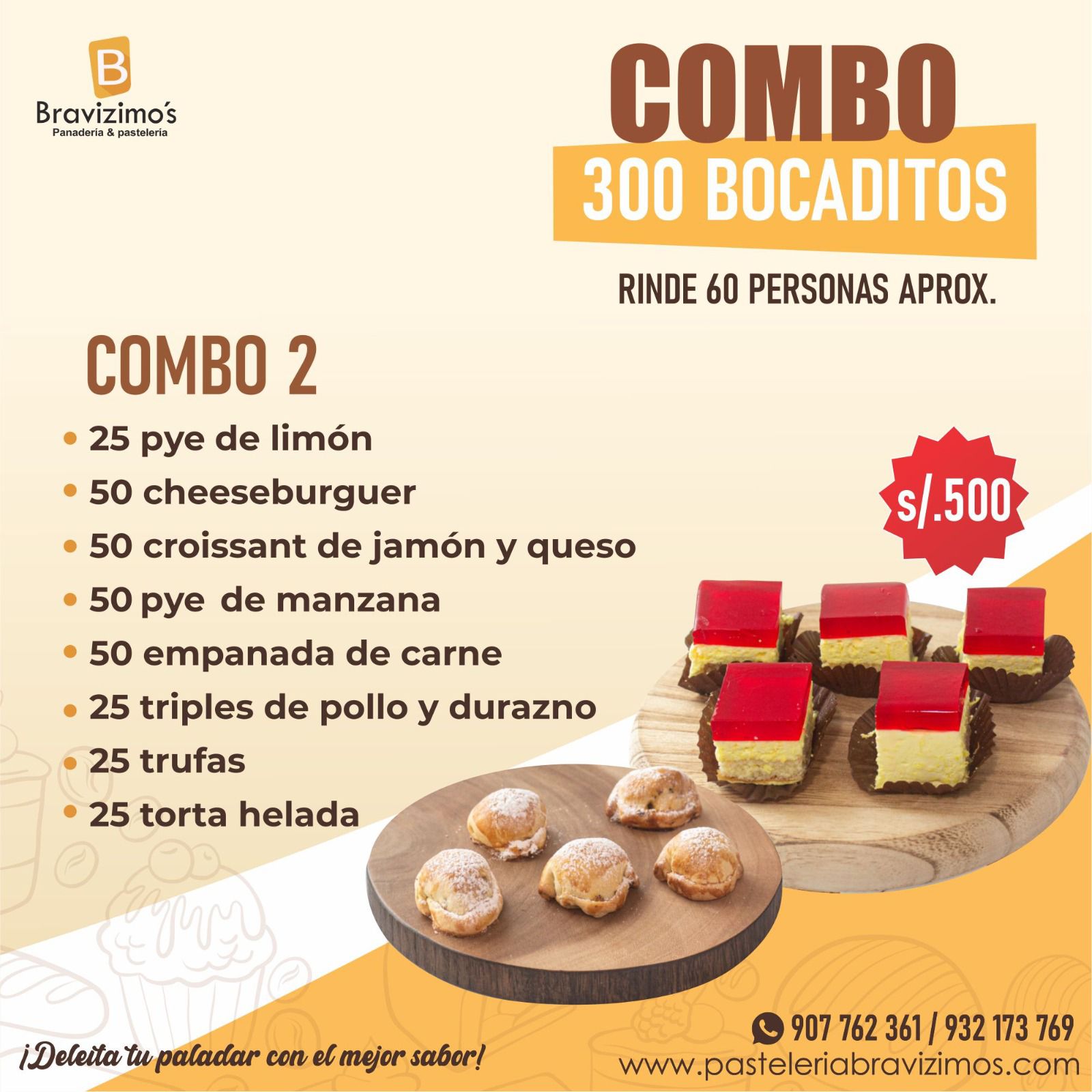 COMBO 2 – 300 BOCADITOS
